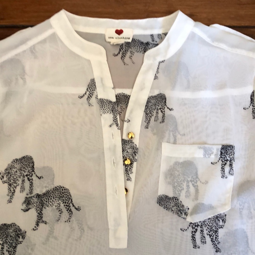 Sheer Cheetah Print Top